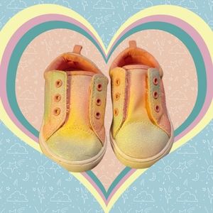 Size 4 infant shoes, rainbow sparkle, glitter